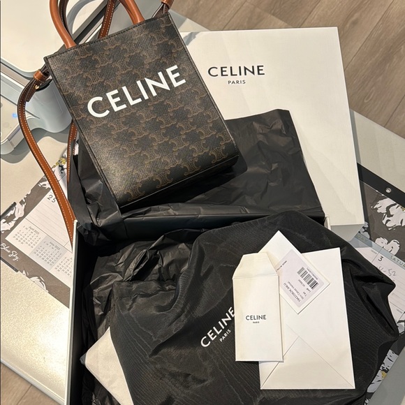 Celine Mini Bag Brown and Tan Monogram - Picture 6 of 6